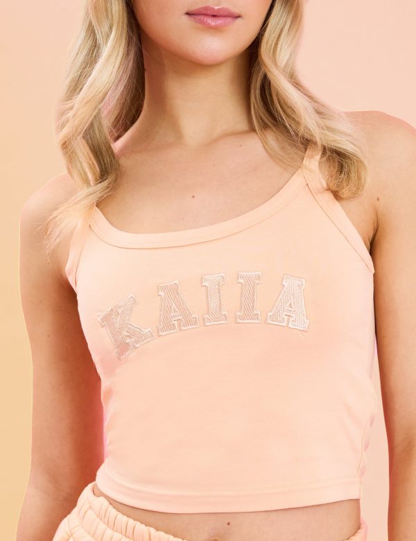 Kaiia Logo Cami Vest Top Peach Zu verkaufen – Bild 2