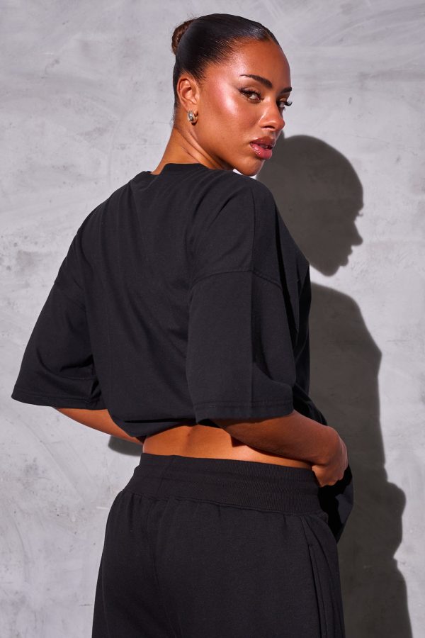 Kaiia Studio Logo Oversized Tee Black Verkauf – Bild 2