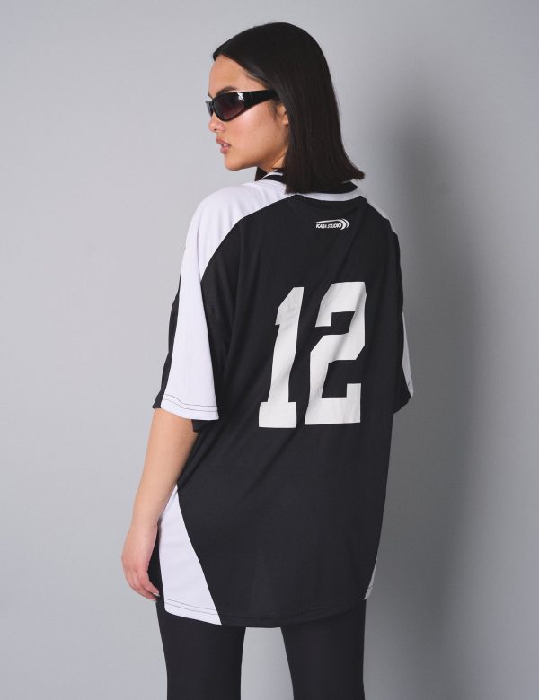 Kaiia Studio Football Shirt Black White Online – Bild 2