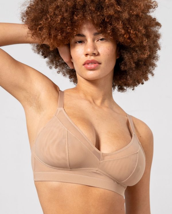 Mesh Support Bra Warm Nude Schn?ppchen